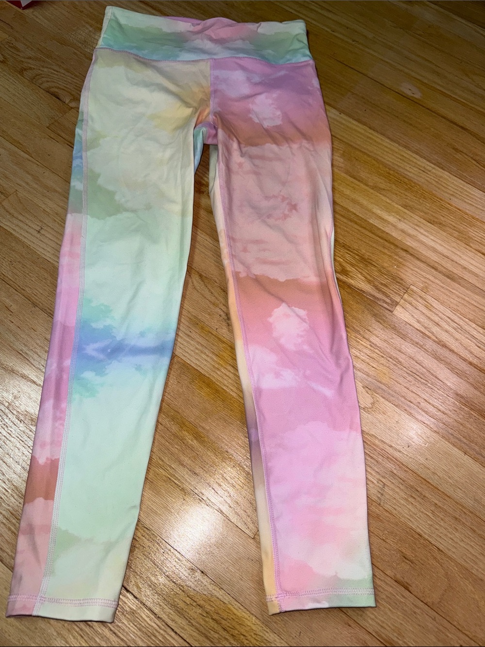 Womens Tie-Dye Pastel Leggings - Soft Multicolor